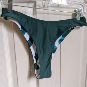 Green reversible bikini bottoms